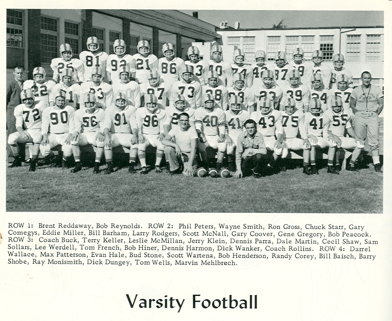 1958 varsity football team 